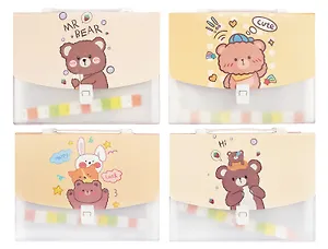 Портфель А4 12отд. "Мишка" пластик, ассорти