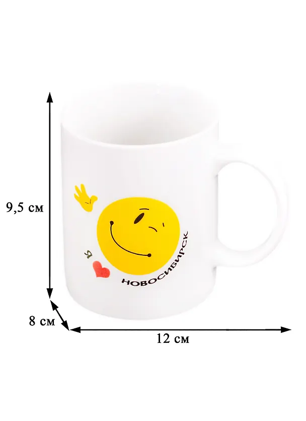 Кружка Новосибирск-Смайл (фарфор) (300мл) (112411-Но) 2882007 — 2
