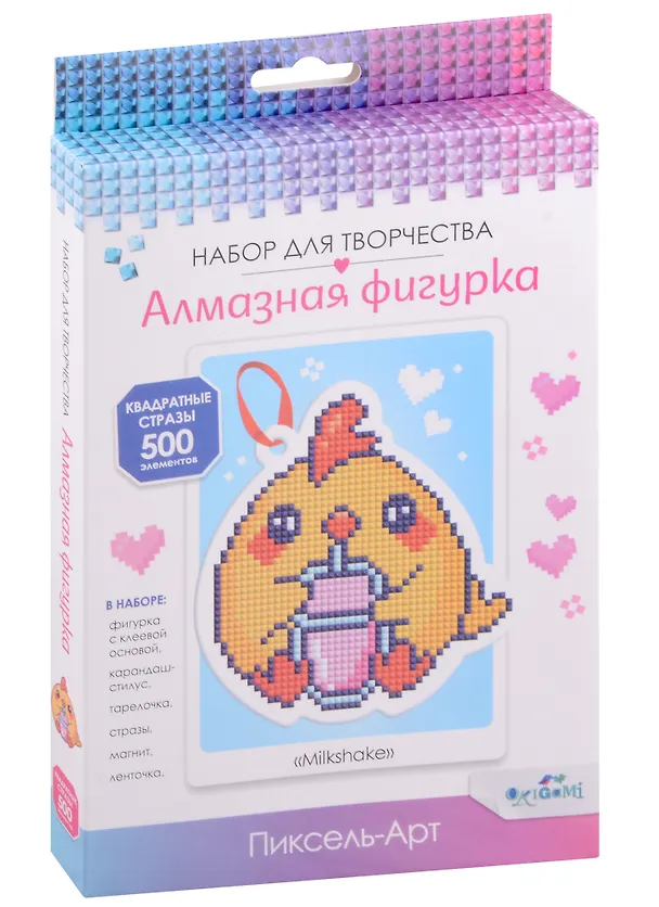 Набор для творчества. Алмазная фигурка с магнитом и ленточкой "Milkshake" 3005351 — 1