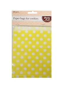 Бумажные пакеты для выпечки Горох желтые, 10 шт