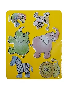 Трафарет, для рисования, Луч, Веселые зверята