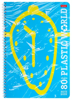 Тетрадь в клетку Hatber, Plastic World, А4, 80 листов, в ассортименте 2988389