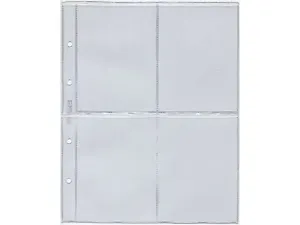 Комплект листов для открыток, фото и бон 245*310мм на 4 ячейки формата Grand 5шт