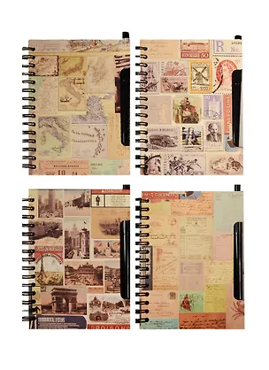 Записная книжка А6 92л "Постеры винтаж" с ручкой, спираль, Haich 239579