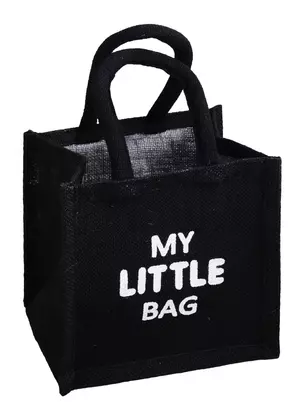 Сумка джутовая My little bag (черная) (20х20х15) (ДЖ2019-14) — 2774158 — 1