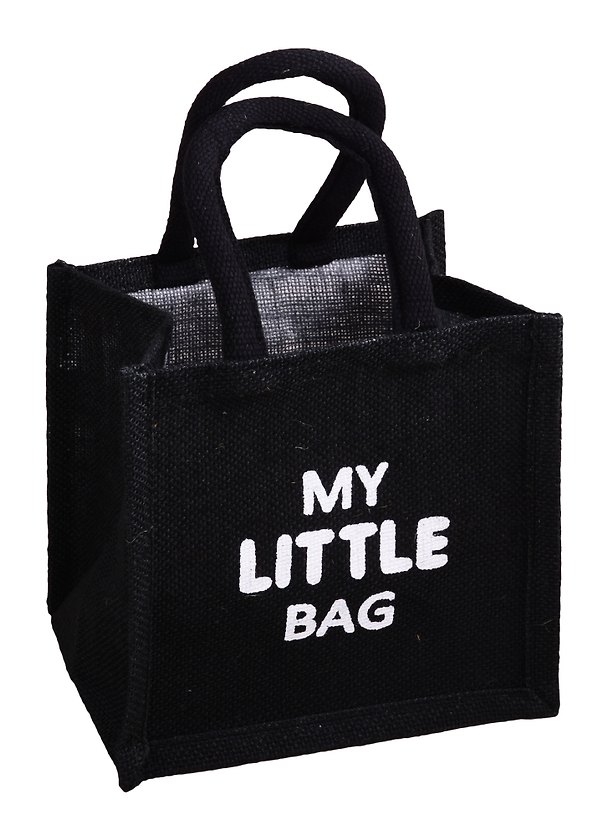 Сумка джутовая My little bag (черная) (20х20х15) (ДЖ2019-14) 2774158 — 1