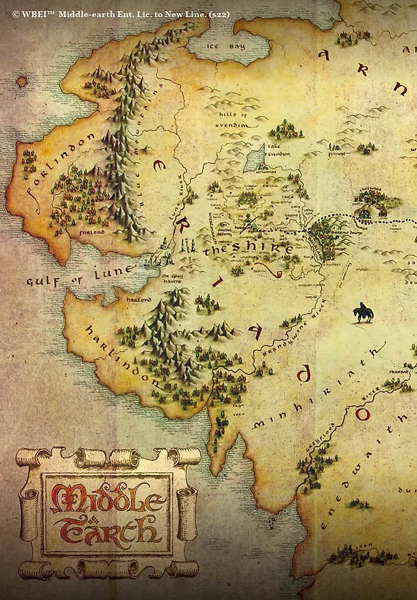 Обложка для паспорта. Хоббит. Карта Средиземья 2946559 — 4