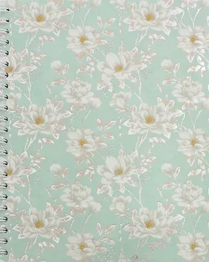 Тетрадь 100л. А5 клетка Феникс+ "Нежные цветы" тисн. фольгой с разделит. на спирали 33915 312800