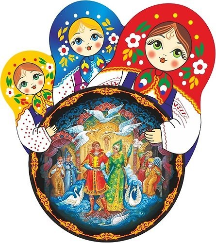 Сувенир, АКМ, Магнит круглый Палех. Царевна Лягушка 6*7см, смола 345633 — 1