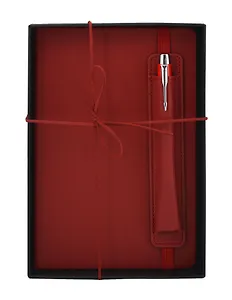 Набор канцелярский "Cherry" книга для записей c чехлом для ручки, ручка шариковая