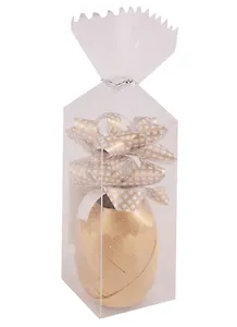 Набор для упаковки "Желтый металлик + клеточка", лента, бант 2шт