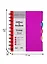 Записная книжка А6 120л кл. "Лиловая" пласт.обл., вырубка, 3цв.пласт.разделителя, инд.уп. — 255707 — 2