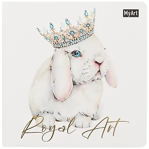 Скетчбук 200*200 40л "Кролик" белый офсет, 160г/м2, тв.обложка