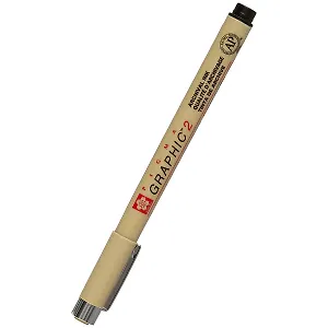 Капиллярная ручка «Pigma Graphic 2», Sakura, чёрная