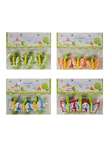 Набор из 3-х прищепок Бабочки с резными крыльями (11070100) (4 цв.) (пак. с хедер.)