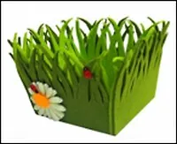 Корзина войлочная Ромашка 6020  квадратная (002537)