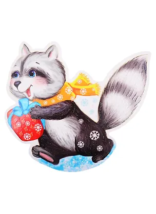 Книга Плакат вырубной А4 "Енот" ()