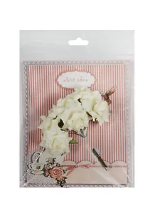 Розы большие белые (11066801) (4см) (букетик/6шт) (упаковка)