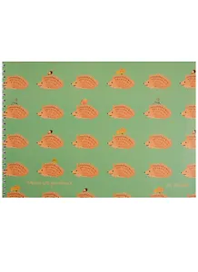 Альбом для рисования Unnika, "Озорные ёжики (орнамент)", А4, 20 листов, на евроспирали