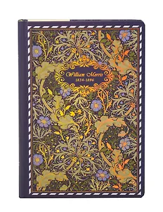 Книга для записей А5 128л "У.Моррис" тверд. обл., цв.внутр.блок, ассорти