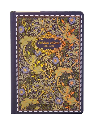 Книга для записей А5 128л "У.Моррис" тверд. обл., цв.внутр.блок, ассорти 3102979