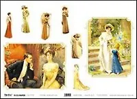 Бумага для декупажа рисовая Женщины (TO-DO R004) (35х50) (упаковка)