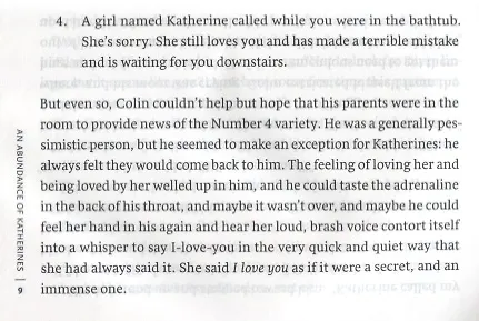 Книга Abundance of Katherines (Джон Грин) — 3