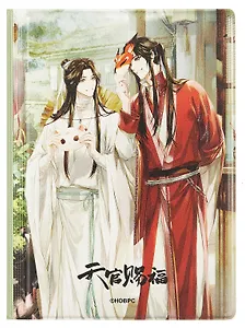 Обложка для паспорта Благословение небожителей Се Лянь и Хуа Чэн с масками (ПВХ бокс) (ОП2024-428)