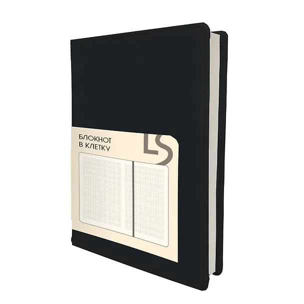 Записная книжка «Maple. Black» А6+, 136 листов в клетку, экокожа, Listoff 3128278 — 1