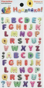 Наклейка декор. леденцовая 1 Буквы 2 (95х185) (Наклей-ка) (упаковка)