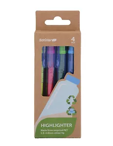 Текстовыделители 04шт "ECO", Schiller