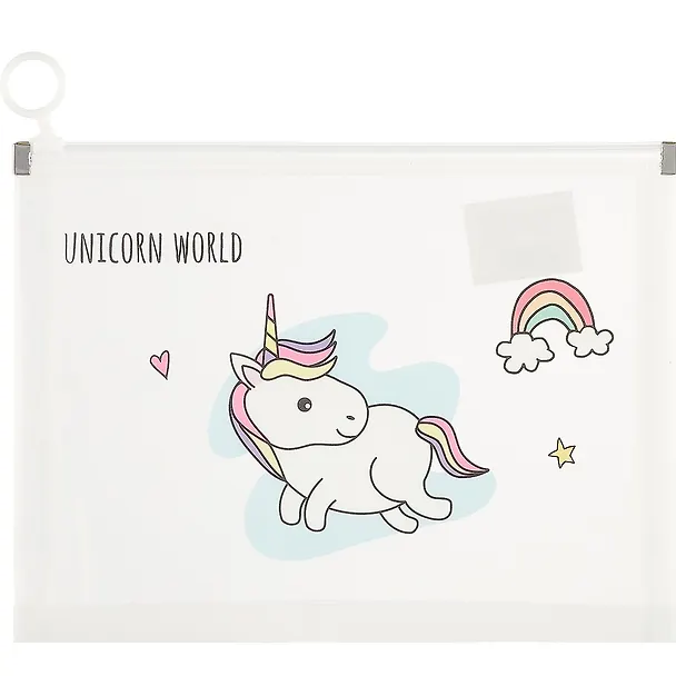 Папка на молнии А5 «Unicorn world», с расширением, в ассортименте 253148 — 1