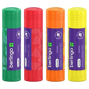 Клей-карандаш 25г "Aroma", ароматизированный (яблочный сок, арбуз, сахарное печенье, ананас), ПВП