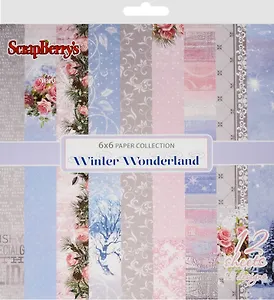 Набор бумаги 15*15см 190 гр/м, Зимняя Сказка, 12л