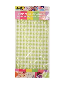 Стразы полужемчужины на подвесе с напылением, 150 шт, 8 мм, зеленые