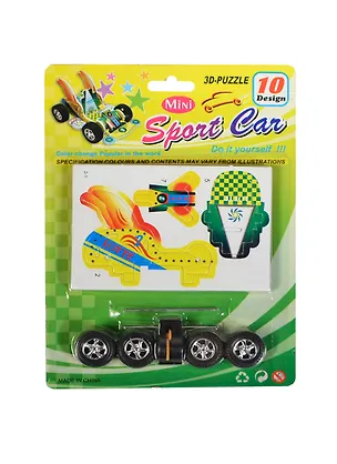 Конструктор 3D пл. картон Машины микс (267388) (19х14) (3D Puzzle) (блистер) 2420345