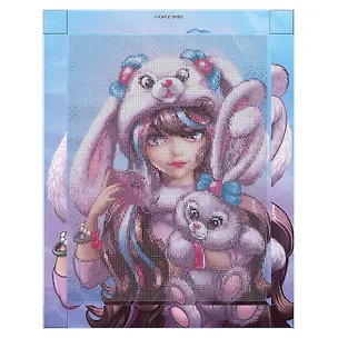 Алмазная мозаика "Девушка с зайкой" 30*40 см 3078354