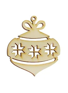 Фигурка-подвеска Новогодний шарик-33 (151897) (90х81х3мм) (игрушка из дерева) (упаковка)