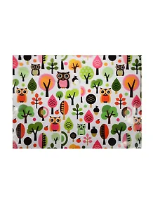 Папка-конверт А4 на кнопке "Совы. Owls", пластик 0,18мм, Fuxing