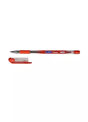 Ручка шариковая красная "Glycer" 0,7мм, резин.грип, пласт.корпус, колпачок, Linc — 231216 — 1