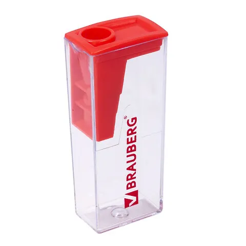 Точилка «Assistant», 1 отверстие, пластик, Brauberg, с контейнером, в ассортименте 2937362 — 17