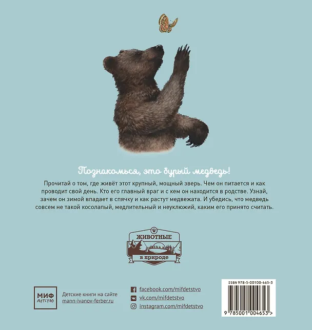 Книга Животные в природе. Медведь (Ренне) — 2