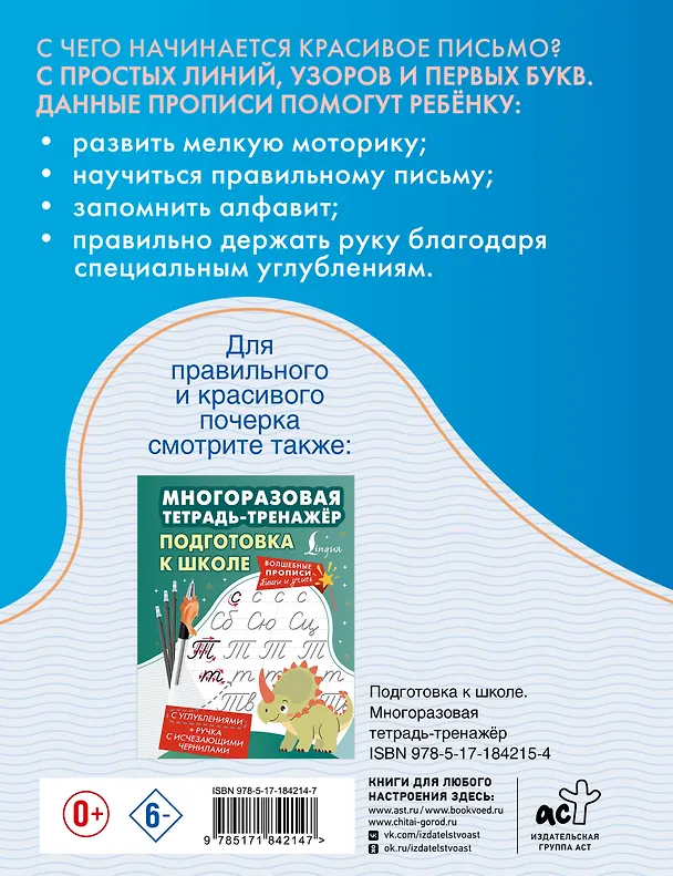 Книга Готовим руку к письму. Многоразовая тетрадь-тренажёр () — 2