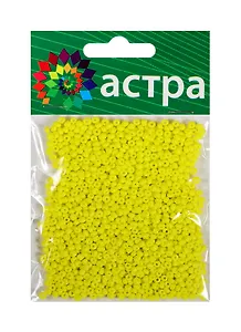Набор д/творчества АСТРА Бисер 11/0 20гр 42 св.золотой/непрозрачный