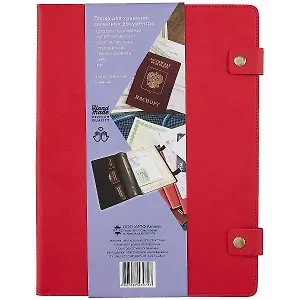 Папка для хранения семейных документов, экокожа, красная