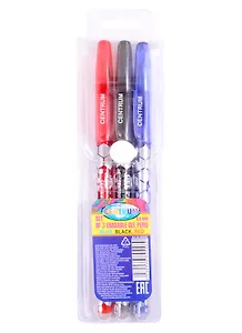 Ручки гелевые Centrum, пиши-стирай синяя, черная, красная 0,5 мм