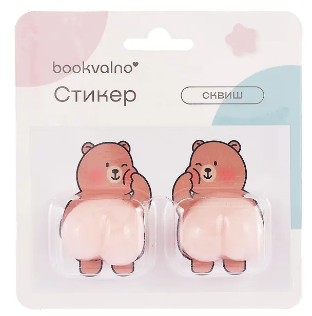Наклейки сквиш антистресс Мишка 3079987 — 2