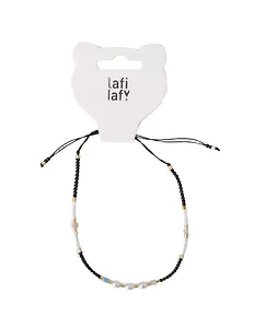 Браслет из бисера с бусинами черно-белый (12-253004-С35) (Lafilaf)