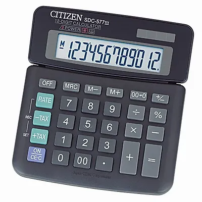 Калькулятор 12 разрядный настольный CITIZEN SDC-577III 209444 — 1