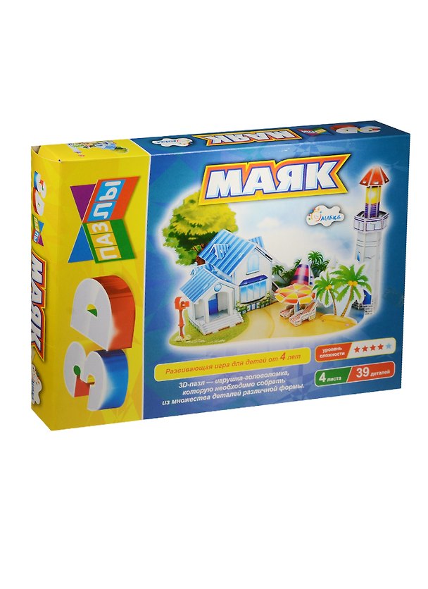 3D пазл «Строим и играем Маяк» 39 деталей 2521203 — 1